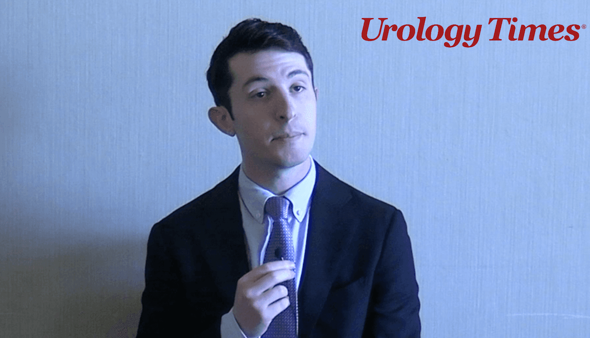 Jake Miller, MD, answers a question during a video interview